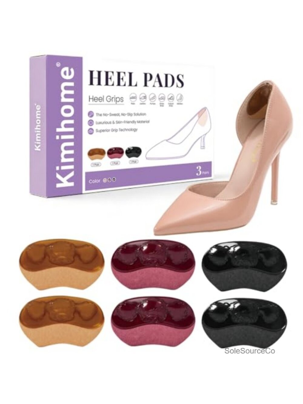 Gel Heel Pads for Loose Shoes Silicone Heel Grips Cushion Filler